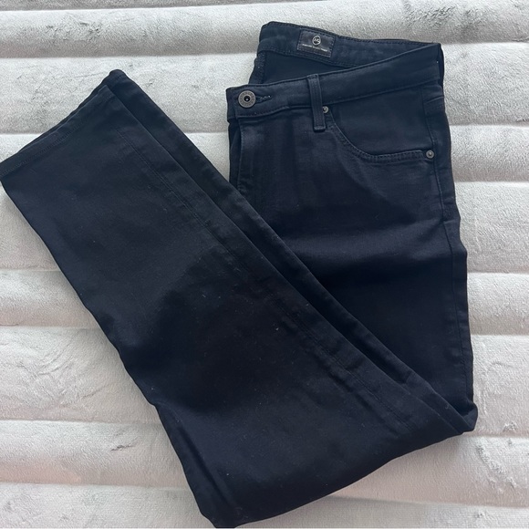 AG Prima Mid Rise Cigarette Jeans in Black - Picture 1 of 10